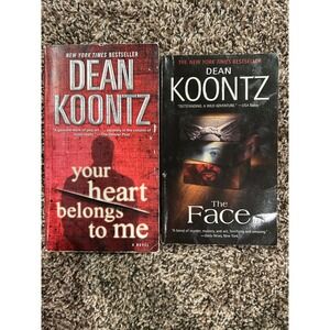 Dean Koontz Your Heart Belongs to Me & The Face Paperback Books Set‎